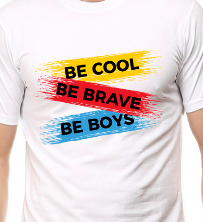 Men's Tshirt - DRON BE COOL - ABA57 White