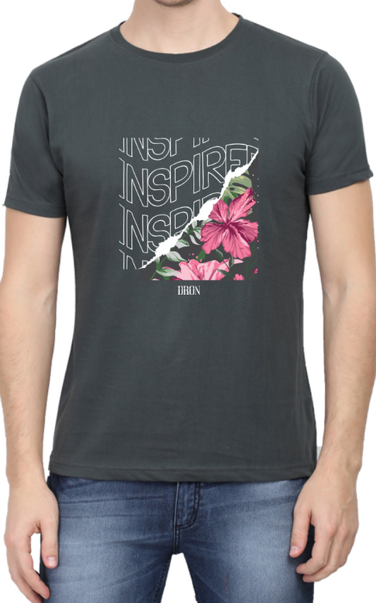 Men's Tshirt - DRON INSPIRE - ABA58 Steel Grey