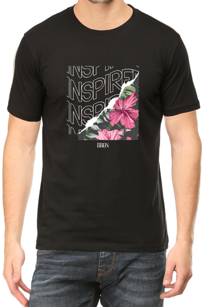Men's Tshirt - DRON INSPIRE - ABA58 Black