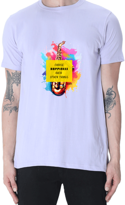 Men's Tshirt - DRON CHOOSE HAPPINESS OVER OTHER THINGS - ABA50 Lavender