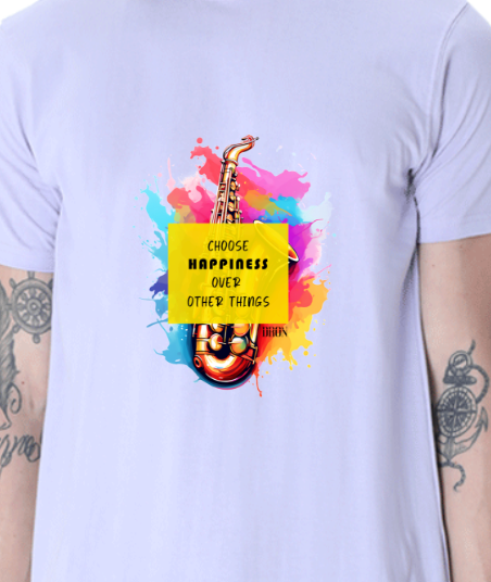 Men's Tshirt - DRON CHOOSE HAPPINESS OVER OTHER THINGS - ABA50 Lavender