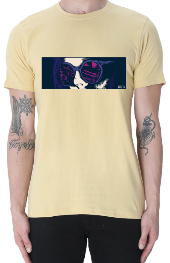 Men's Tshirt - DRON SHADES - ABA61 Beige