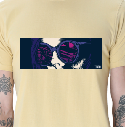Men's Tshirt - DRON SHADES - ABA61 Beige