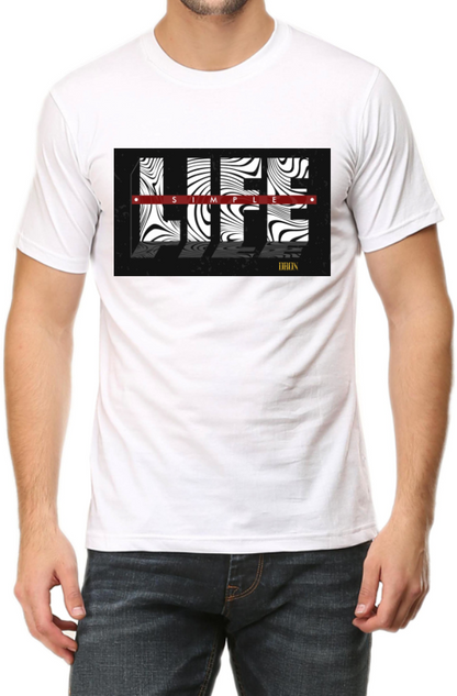 Men's Tshirt - DRON SIMPLE LIFE - ABA62 White