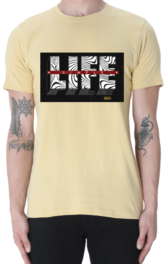 Men's Tshirt - DRON SIMPLE LIFE - ABA62 Beige