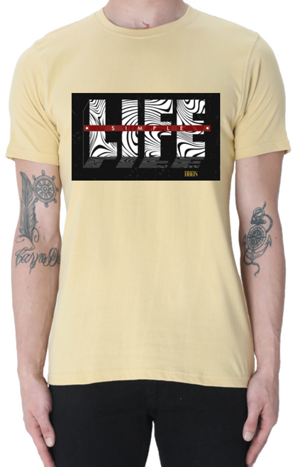 Men's Tshirt - DRON SIMPLE LIFE - ABA62 Beige
