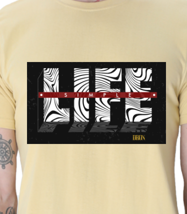 Men's Tshirt - DRON SIMPLE LIFE - ABA62 Beige