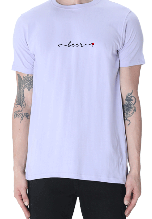 Men's Tshirt - DRON BEER LOVE - ABA63 Lavender