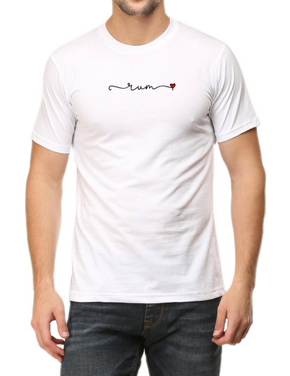 Men's Tshirt - DRON RUM LOVE - ABA64 White