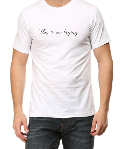 Men's Tshirt - DRON THIS IS ME TRYING - ABA65 White
