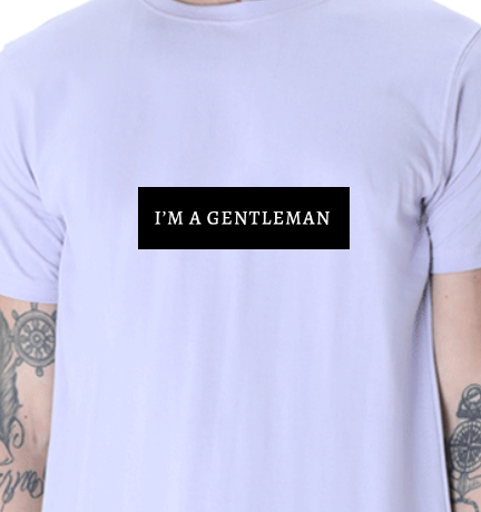 Men's Tshirt - DRON I AM A GENTLEMAN - ABA66 Lavender
