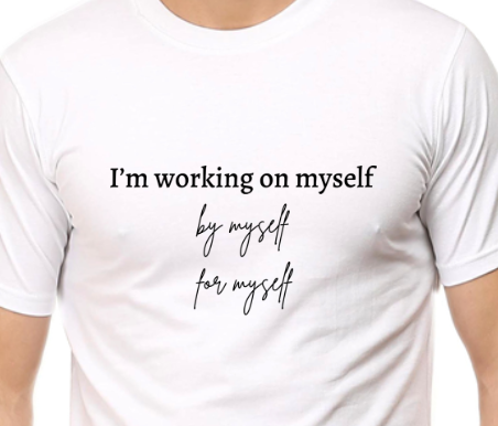 Men's Tshirt - DRON WORKING ON MYSELF - ABA70 White