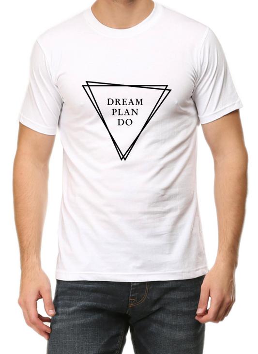 Men's Tshirt - DRON DREAM PLAN DO - ABA72 White