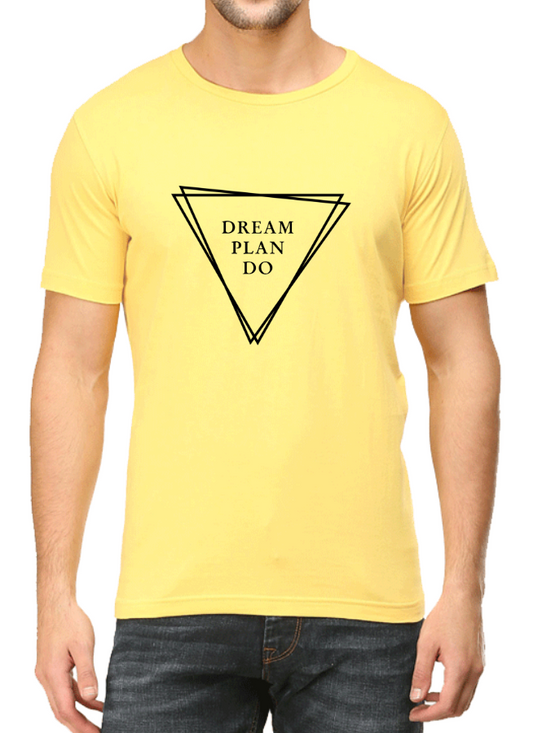 Men's Tshirt - DRON DREAM PLAN DO - ABA72 Yellow