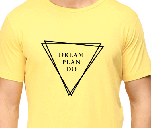 Men's Tshirt - DRON DREAM PLAN DO - ABA72 Yellow