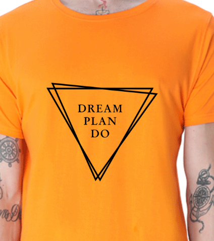 Men's Tshirt - DRON DREAM PLAN DO - ABA72 Orange