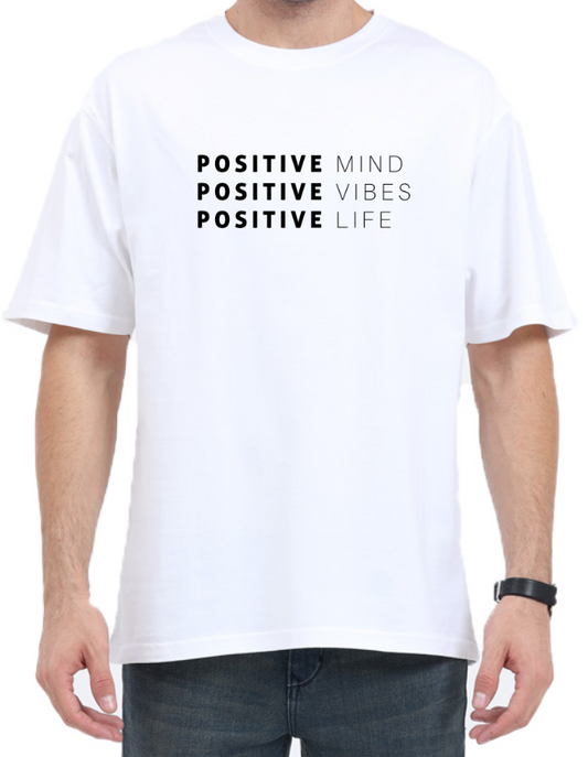 Men's Oversized Tshirt - DRON positive - OS7 White