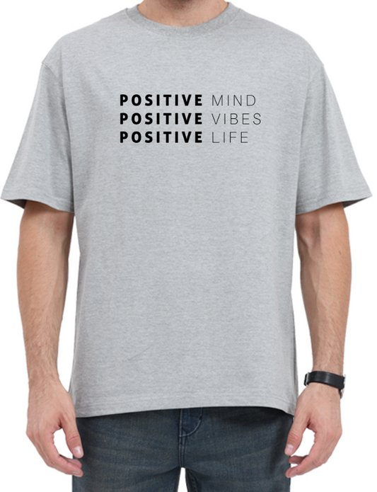 Men's Oversized Tshirt - DRON positive - OS7 Grey Melange