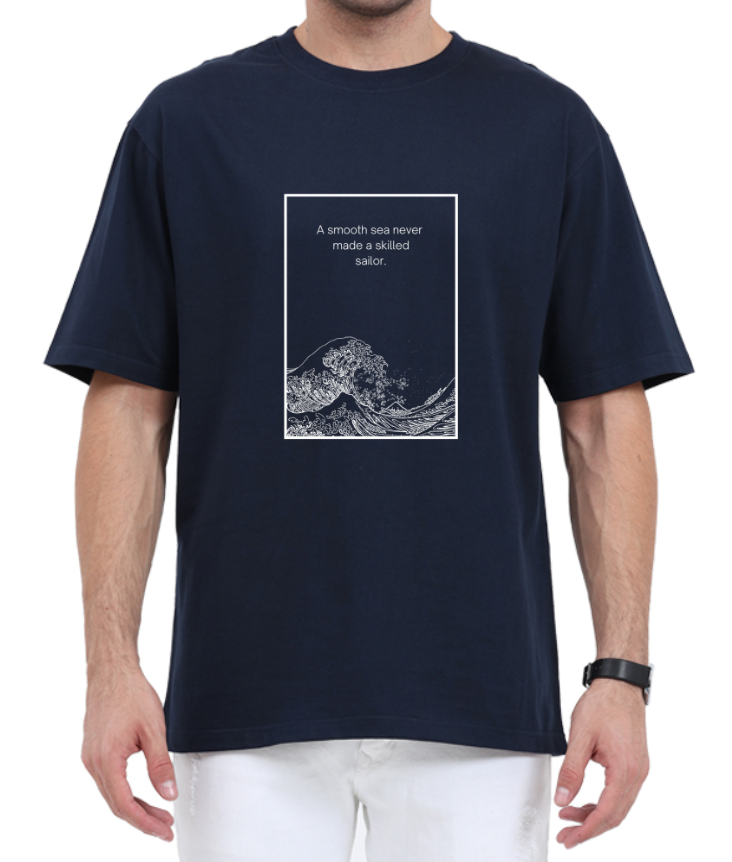 Men's Oversized Tshirt - DRON Tide - OS11 Navy Blue