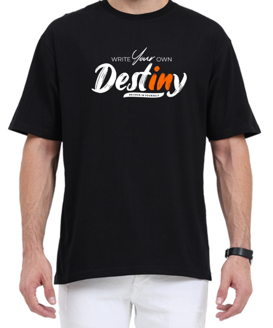 Men's Oversized Tshirt - DRON Destiny - OS13 Black