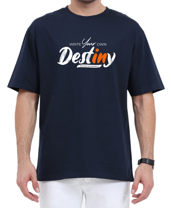 Men's Oversized Tshirt - DRON Destiny - OS13 Navy Blue