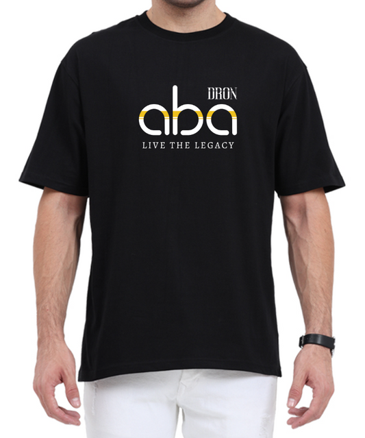 Men's Oversized Tshirt - DRON ABA Live The Legacy- OS17 Black