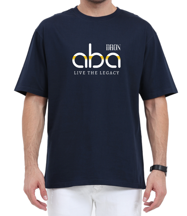 Men's Oversized Tshirt - DRON ABA Live The Legacy- OS17 Navy Blue