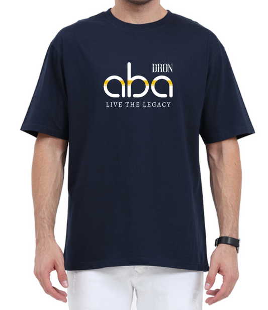 Men's Oversized Tshirt - DRON ABA Live The Legacy- OS17 Navy Blue