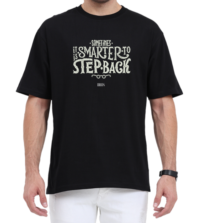 Men's Oversized Tshirt - DRON Smart Move - OS19 Black