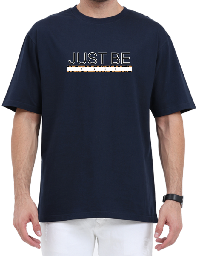 Men's Oversized Tshirt - DRON Just Be Cool - OS29 Navy Blue
