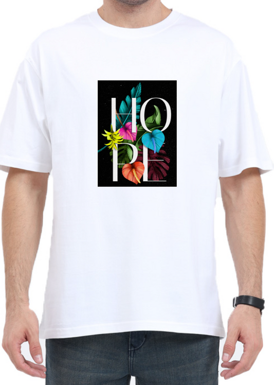 Men's Oversized Tshirt - DRON Hope - OS31 White