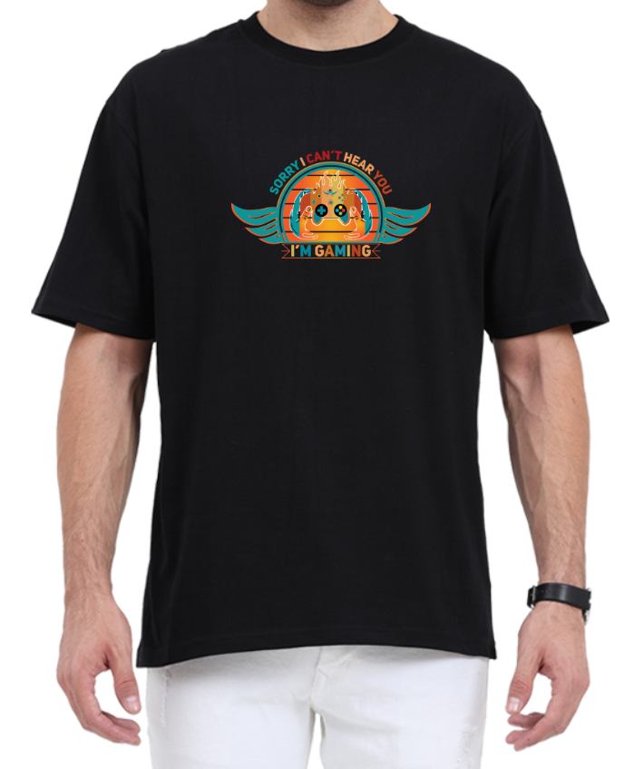 Men's Oversized Tshirt - DRON Game - OS36 Black